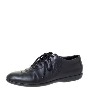 J.M Weston Black Leather Low Top Sneakers Size 42