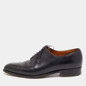 J.M. Weston Black Leather Lace Up Oxford Size 44