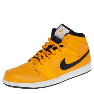 Air Jordan 1 Mid University Gold/Black Sneakers Size 47.5