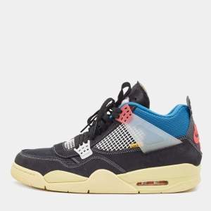 Air Jordan Multicolor Mesh And Suede Jordan 4 Retro Union Sneaker Size 47
