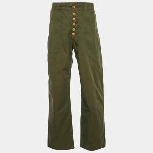 مملوكة مسبقًا Junya Watanabe Comme des Garçons Green Cotton Trousers L
