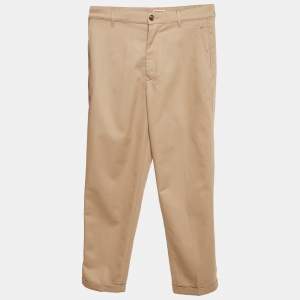 Kenzo Beige Gabardine Chino Trousers S