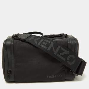 Kenzo Black Nylon and Faux Leather Crossbody Bag