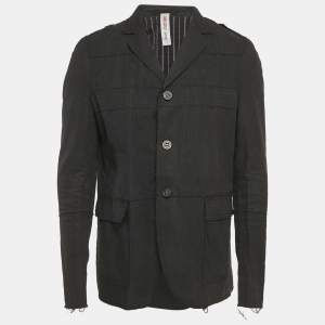 مملوكة مسبقًا Kenzo Défilé Black Cotton Regular Fit Blazer XL