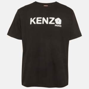 Pre Owned Kenzo Green Gots Boke Flower Print Jersey Oversized T-Shirt S