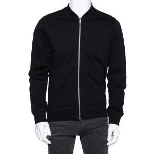 Kenzo Black Cotton Tiger Embroidered Zip Front Jacket S