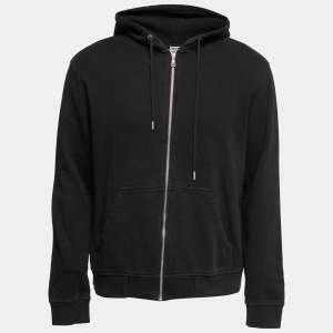 Kenzo Black Rib Knit Tiger Embroidered Hoodie M