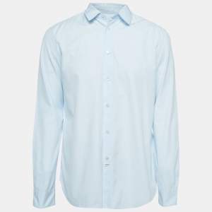 Pre Owned Kenzo Blue Print Back Cotton Button Front Shirt L