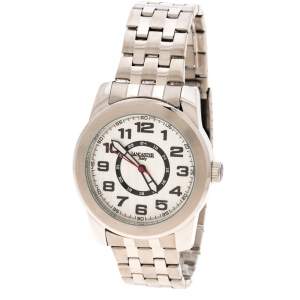 Lancaster Silver White Stainless Steel NPU Sportif Men's Wristwatch 44 mm