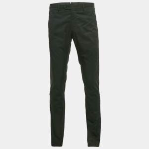 Lanvin Black Cotton Formal Trousers L
