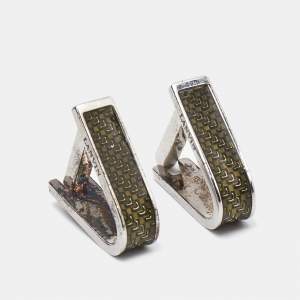Lanvin Enamel Sterling Silver Cufflinks