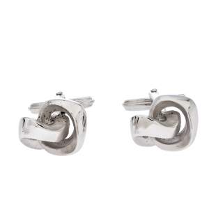 مملوكة مسبقًا Lanvin Silver Tone Knot Cufflinks