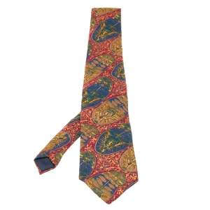 Lanvin Multicolor Floral Patterned Silk Tie