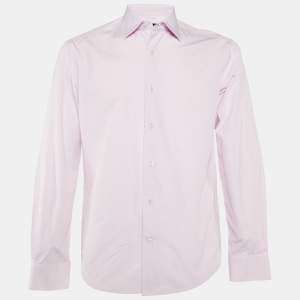 Lanvin Pink Cotton Button Front Shirt M