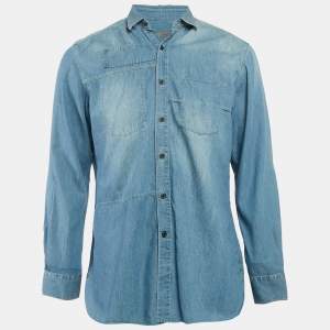 Lanvin Blue Washed Denim Long Sleeve Shirt M