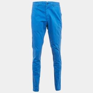 Lanvin Blue Cotton Gabardine Trousers L