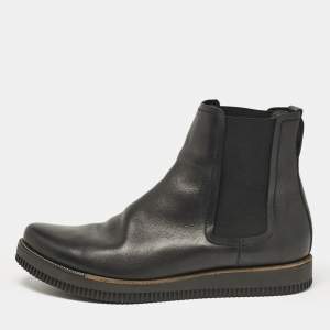 Lanvin Black Leather Chelsea Boots Size 45