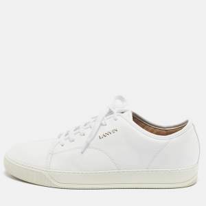Lanvin White Leather Low Top Sneakers Size 44