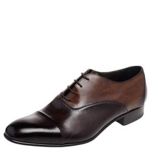 Lanvin Brown Leather Lace Up Oxford Size 43