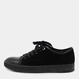 Lanvin Black Suede and Leather DDB1 Low Top Sneakers Size 41