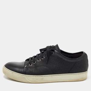 Lanvin Leather Black Leather Low Top Sneakers Size 41