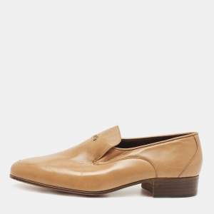 Lanvin Brown Leather Slip On Loafers Size 41.5