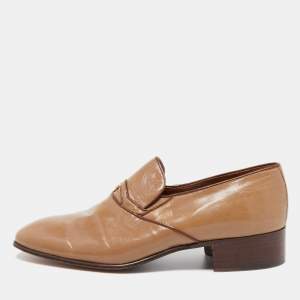 Lanvin Brown Leather Penny Loafers Size 42