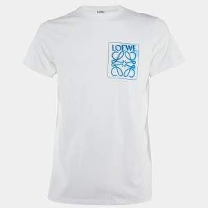 Loewe White Cotton Anagram Fake Pocket T-Shirt L