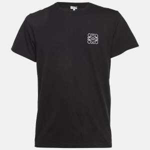 Loewe Black Anagram Cotton Crew Neck T-Shirt L