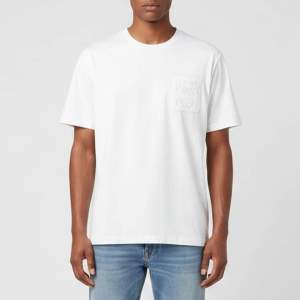 Pre Owned Loewe White Cotton Anagram Pocket Relaxed Fit T-Shirt XL
