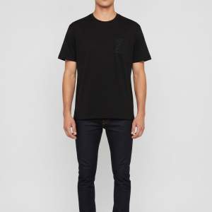 Pre Owned Loewe Black Cotton Anagram Pocket Relaxed Fit T-Shirt L