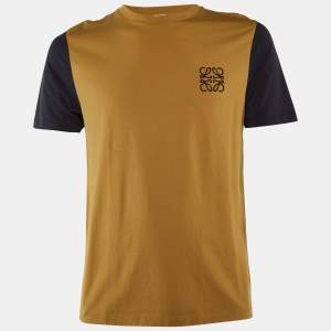 Loewe Brown/Blue Anagram Cotton Crew Neck T-Shirt S