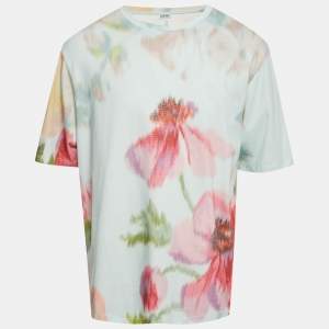 Pre Owned Loewe Multicolor Floral Print Cotton Oversize T-Shirt L