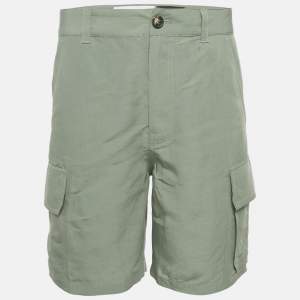 Pre Owned Loewe x Paula’s Ibiza Sage Green Crepe Cargo Shorts S