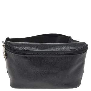 Longchamp Black Leather Le Foulonne Belt Bag
