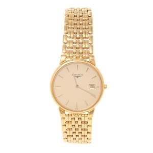      Longines Champagne Gold Plated Stainless Steel Grande Classique L56322 Men's Wristwatch 33 mm