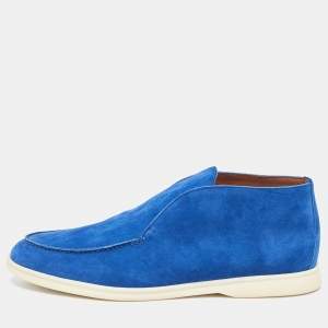 Loro Piana Blue Suede Chukka Boots Size 46
