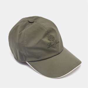 Loro Piana Military Green Microfibre Storm System Baseball Cap S