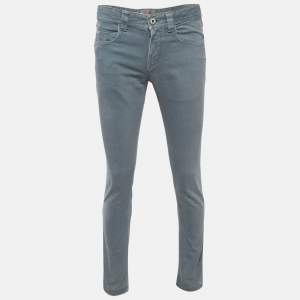 Pre Owned Loro Piana Grey Denim 5 Tasche Slim Jeans S Waist 32"