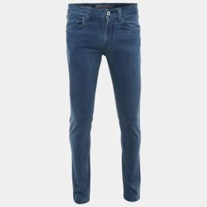 Pre Owned Loro Piana Blue Cotton 5 Tasche Slim Pants M