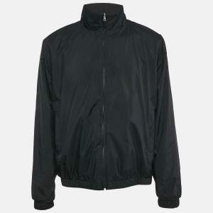Loro Piana Navy Blue Synthetic and Cashmere Reversible Windmate Bomber Jacket XL