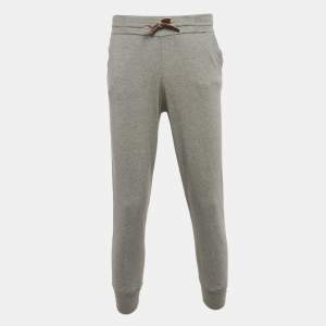 Pre Owned Loro Piana Grey Cashmere Sweatpants M