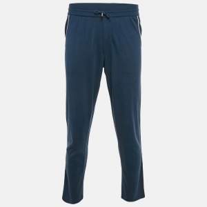 Pre Owned Loro Piana Blue Cashmere Blend Leasure Trousers M