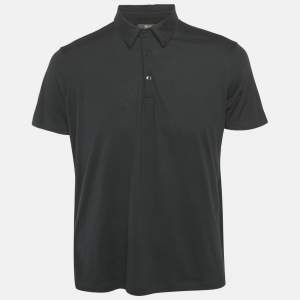 Pre Owned Loro Piana The Gift of Kings Black Wool Polo T-Shirt L