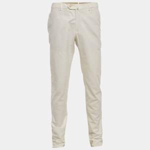 Loro Piana White Cotton Chino Trousers XXL 