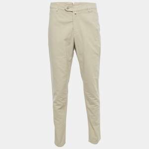 Pre Owned Loro Piana Beige Cotton Tailored Trousers XXL