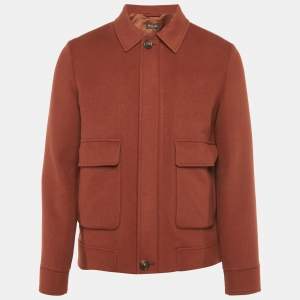 Pre Owned Loro Piana Brown Cashmere Zip-Up Jacket M