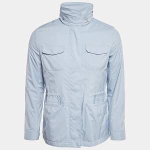 Pre Owned Loro Piana Light Blue Synthetic Traveller Jacket XS
