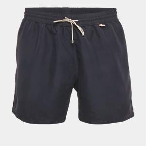 Pre Owned Loro Piana Navy Blue Crepe Swim Shorts XL