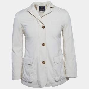 Pre Owned Loro Piana Beige Nylon Roadster Villa D’este Jacket XXS